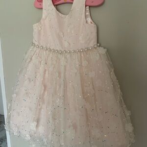 Elegant Pink Floral Kids Dress
